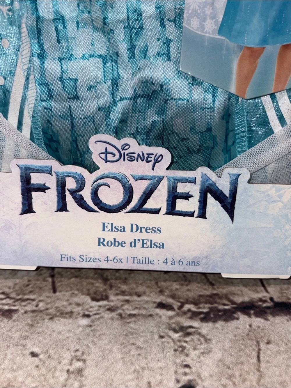 Disney Frozen Elsa Shimmering Aqua and White Dress Costume